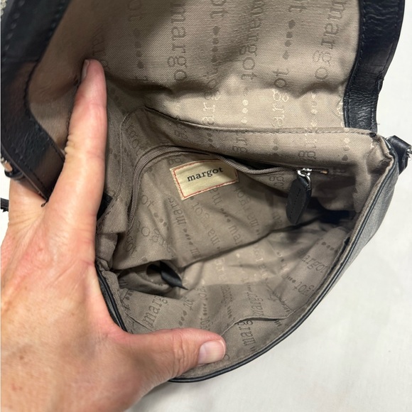 Margot Black Leather Crossbody Bag - Picture 3 of 6